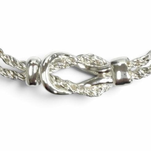 Center Knot Pendant Necklace Sterling Silver
