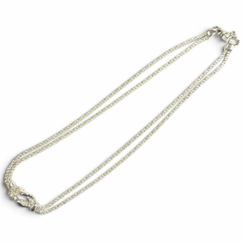 Center Knot Pendant Necklace Sterling Silver