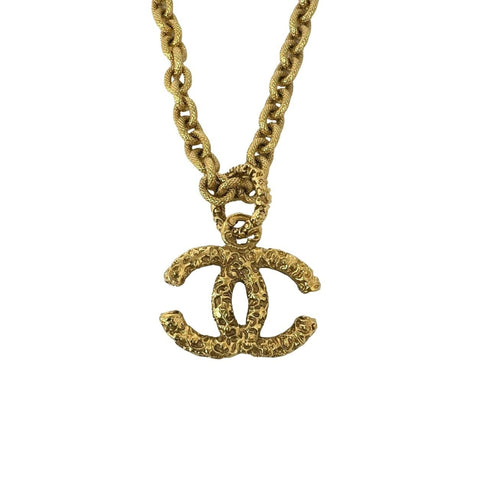 CC Logo Chain Pendant Necklace Metal