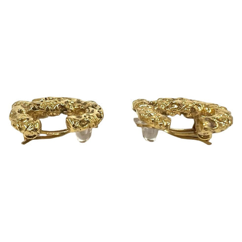 CC Logo Clip-On Earrings Metal Gold-Tone Metal