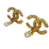 CC Logo Clip-On Earrings Metal Gold-Tone Metal