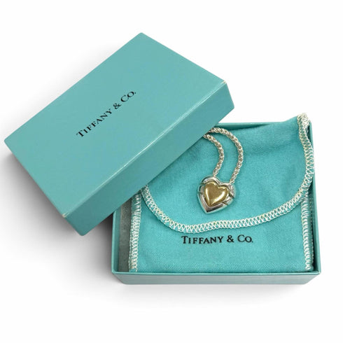 Pendant Necklace 18K Gold and Sterling Silver