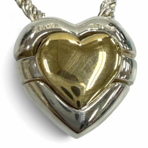 Pendant Necklace 18K Gold and Sterling Silver