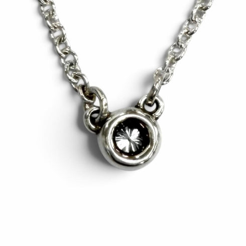 Elsa Peretti Diamonds By The Yard Pendant Necklace Sterling Silver and Diamond