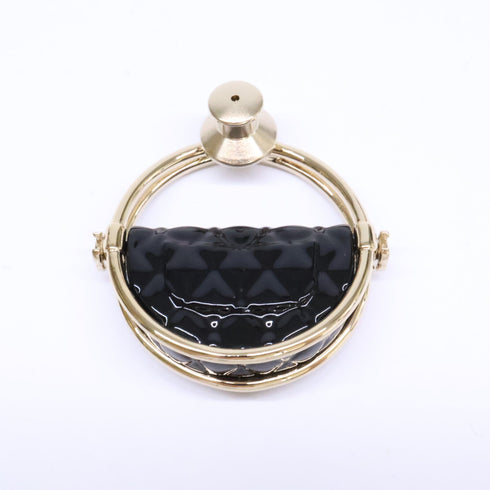 CC Logo Brooch Metal
