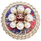 CC Logo Round Brooch Metal