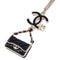 CC Logo Chain Clover Pendant Necklace Metal