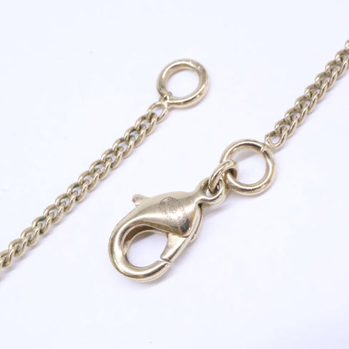 CC Logo Chain Clover Pendant Necklace Metal