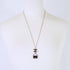 CC Logo Chain Clover Pendant Necklace Metal