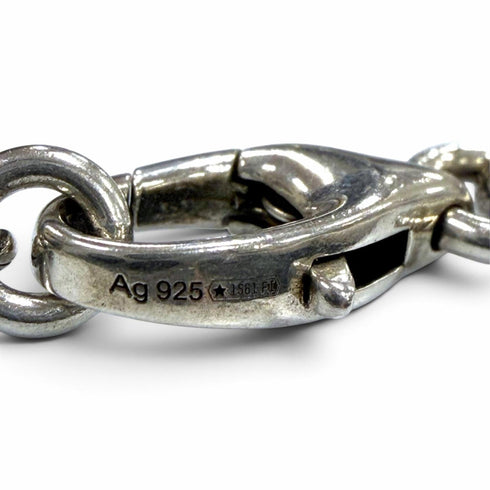 Interlocking G Arabesque Pendant Necklace Sterling Silver