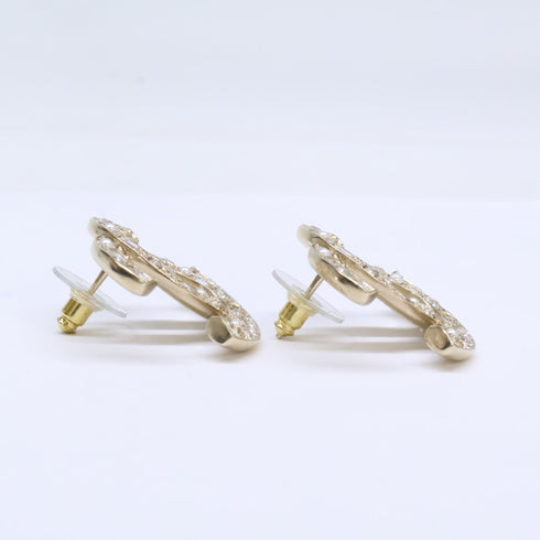 CC Logo Earrings Gold-Tone Metal Gold-Tone Metal