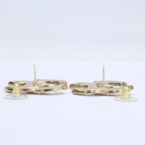 CC Logo Earrings Gold-Tone Metal Gold-Tone Metal