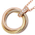 Trinity Pendant Necklace 18K Tricolor Gold
