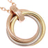 Trinity Pendant Necklace 18K Tricolor Gold