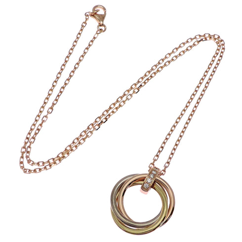 Trinity Pendant Necklace 18K Tricolor Gold