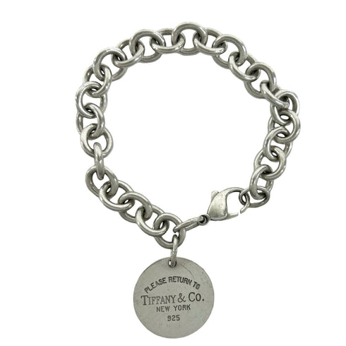 Round Tag Bracelet Sterling Silver