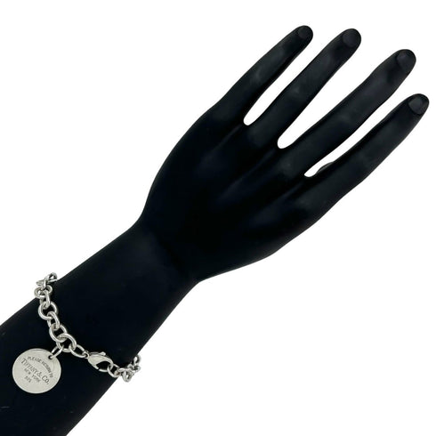 Round Tag Bracelet Sterling Silver