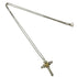 Vintage Signature Cross Pendant Necklace Sterling Silver and 18K Yellow Gold