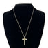 Vintage Signature Cross Pendant Necklace Sterling Silver and 18K Yellow Gold