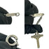 Vintage Signature Cross Pendant Necklace Sterling Silver and 18K Yellow Gold