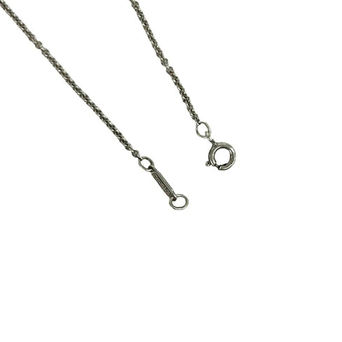 Vintage Signature Cross Pendant Necklace Sterling Silver and 18K Yellow Gold