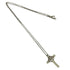 Vintage Signature Cross Pendant Necklace Sterling Silver and 18K Yellow Gold