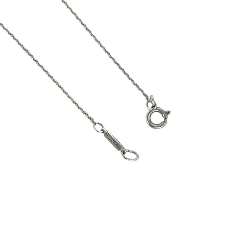 Vintage Signature Cross Pendant Necklace Sterling Silver