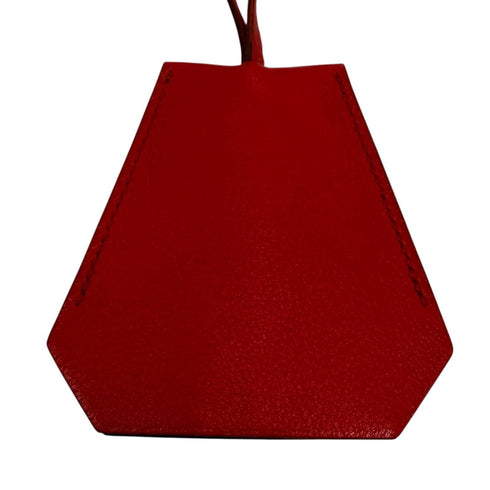 Vintage Clochette Pendant Necklace Box Calf Leather Rouge Vif