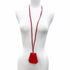 Vintage Clochette Pendant Necklace Box Calf Leather Rouge Vif