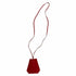 Vintage Clochette Pendant Necklace Box Calf Leather Rouge Vif