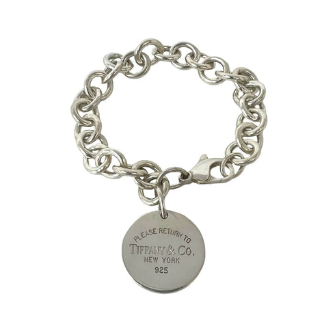 Round Tag Bracelet Sterling Silver