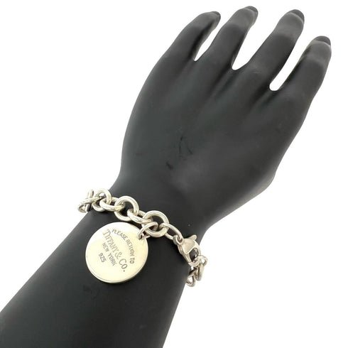 Round Tag Bracelet Sterling Silver