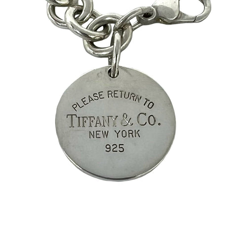Round Tag Bracelet Sterling Silver