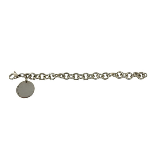 Round Tag Bracelet Sterling Silver