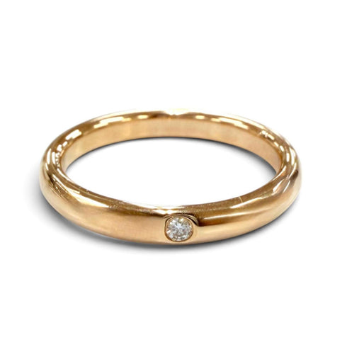 Stacking Ring 18K Rose Gold with Diamond