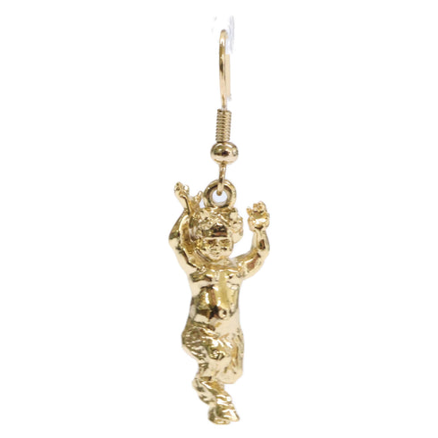 Single Earring Gold-Tone Metal