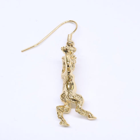 Single Earring Gold-Tone Metal