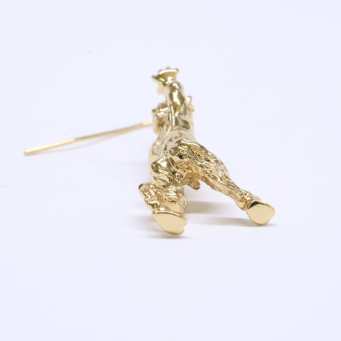 Single Earring Gold-Tone Metal
