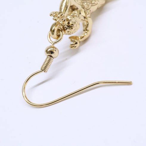 Single Earring Gold-Tone Metal