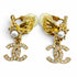 CC Logo Star Clip-On Earrings Metal Gold-Tone Metal