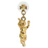 Single Earring Gold-Tone Metal