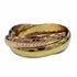 Vendome Louis Cartier Band Ring 18K Tricolor Gold