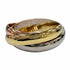 Vendome Louis Cartier Band Ring 18K Tricolor Gold