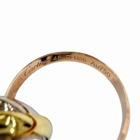 Vendome Louis Cartier Band Ring 18K Tricolor Gold