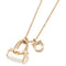 Gancini Pendant Necklace Metal Gold and White