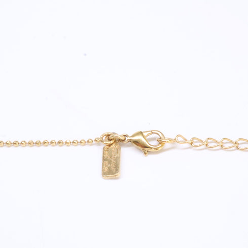 Gancini Pendant Necklace Metal Gold and White