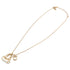Gancini Pendant Necklace Metal Gold and White
