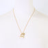 Gancini Pendant Necklace Metal Gold and White