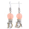 Earrings Logo Silver-Tone Metal