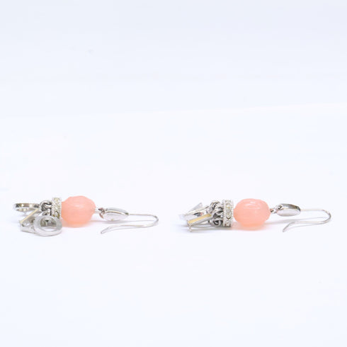 Earrings Logo Silver-Tone Metal